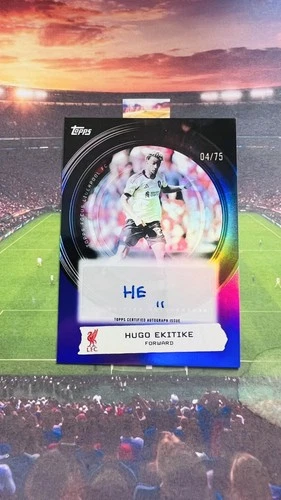 Hugo Ekitike 2025 Topps Focus Violet /75