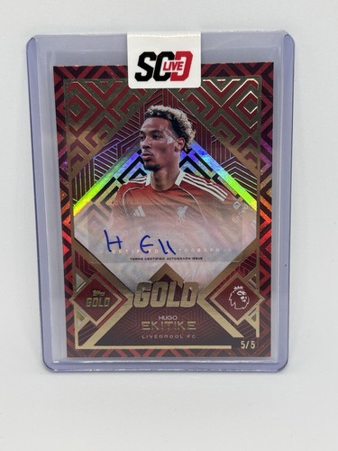 Hugo Ekitike 2026 Topps Gold PL Gold 5/5