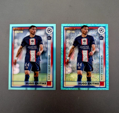 Hugo Ekitike 2022 Topps Merlin Chrome Aqua /199