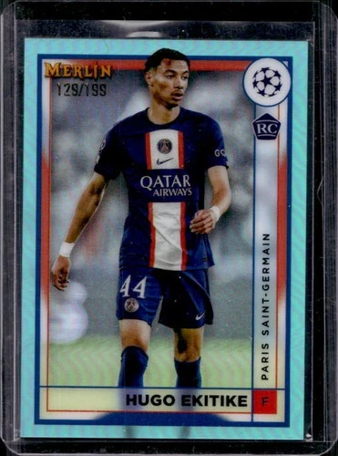 Hugo Ekitike 2023 Topps Merlin Chrome Aqua Refractor /199
