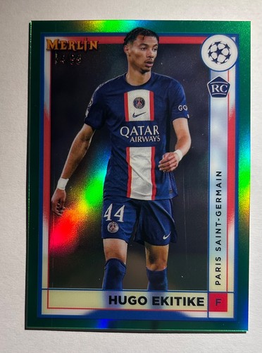 Hugo Ekitike 2022 Topps Merlin Chrome Green /99