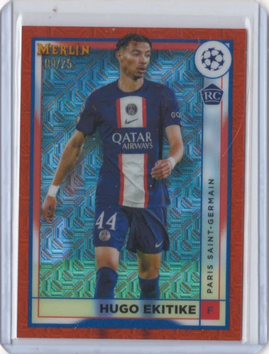 Hugo Ekitike 2023 Topps Merlin Chrome Orange Mojo Refractor /25