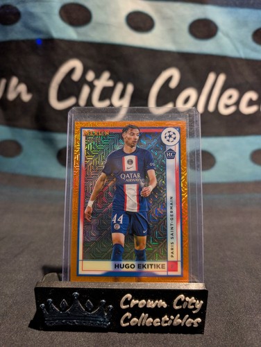 Hugo Ekitike 2023 Topps Merlin Chrome Orange Refractor /25
