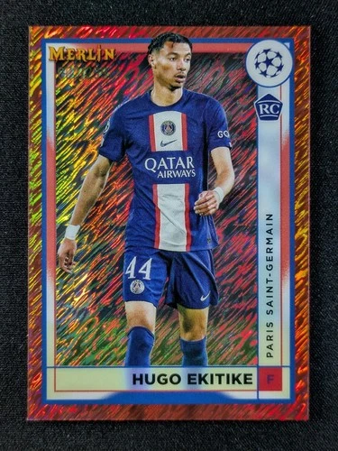 Hugo Ekitike 2022 Topps Merlin Chrome Rose Gold Shimmer /299