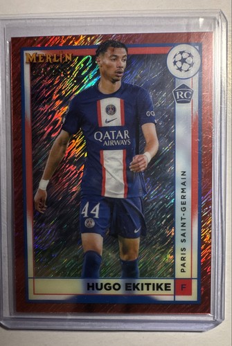 Hugo Ekitike 2023 Topps Merlin Chrome Rose Gold Shimmer Refractor /299