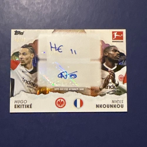 Hugo Ekitike & Niels Nkounkou 2024 Topps Bundesliga 44/49