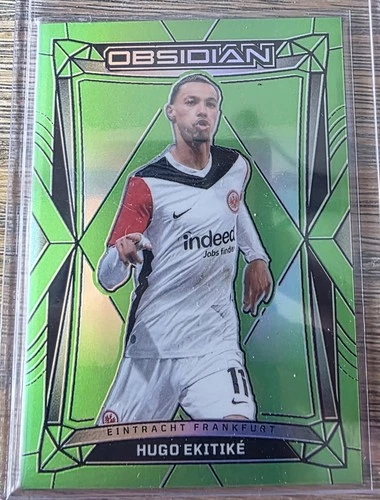 Hugo Ekitike 2024 Panini Obsidian Neon Green Flood /3