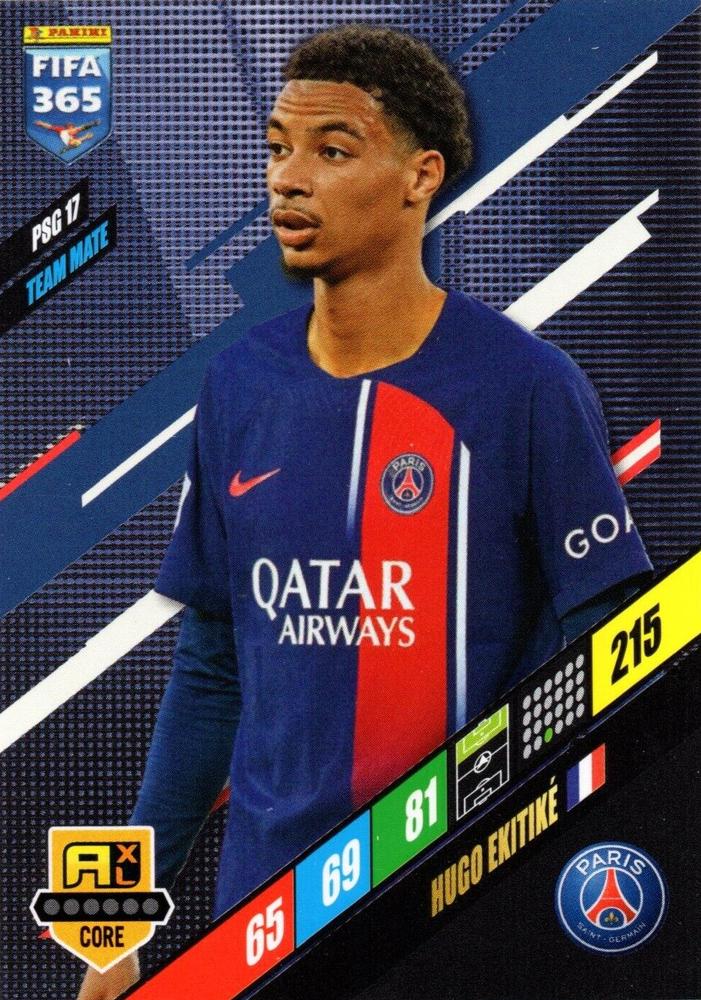 Hugo Ekitike 2024 Panini Adrenalyn XL FIFA 365