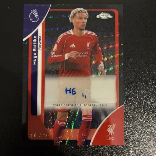 Hugo Ekitike 2025 Topps Premier League Chrome /10