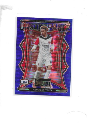 Hugo Ekitike 2024 Panini Select Blue Pulsar Prizm /24