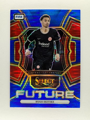 Hugo Ekitike 2023 Panini Select Blue Pulsar Prizm
