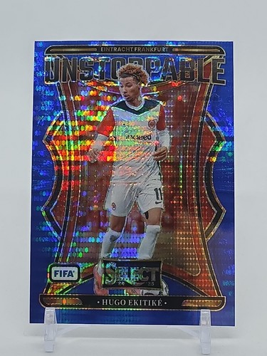 Hugo Ekitike 2024 Panini Select FIFA Blue Pulsar #10