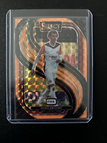 Hugo Ekitike 2024 Panini Select FIFA Fluorescent Orange Prizm 124/125