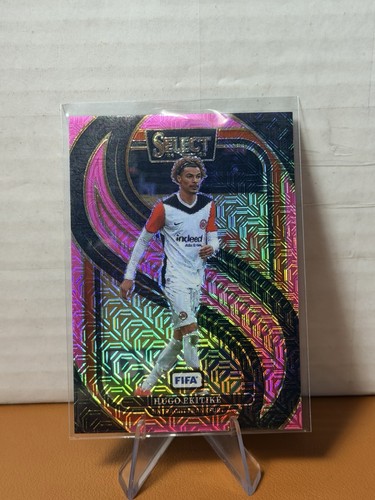 Hugo Ekitike 2024 Panini Select FIFA Pink Mojo Mezzanine /299