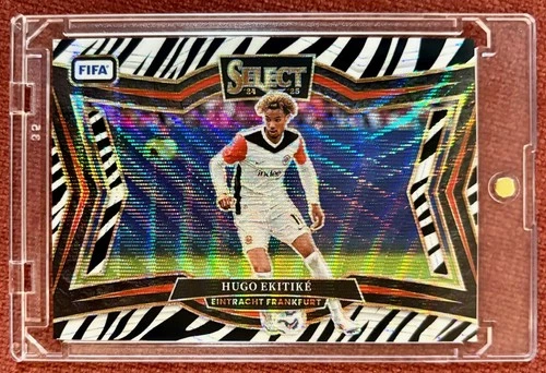 Hugo Ekitike 2024 Panini Select FIFA Zebra