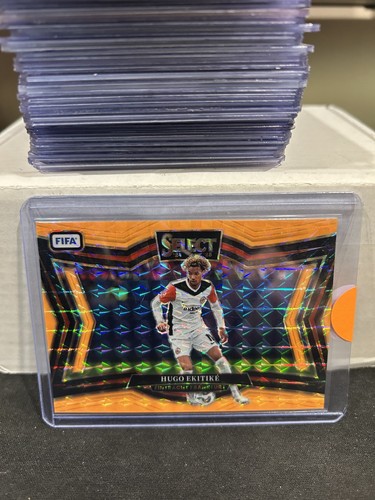 Hugo Ekitike 2024 Panini Select Fluorescent Orange Prizm /125