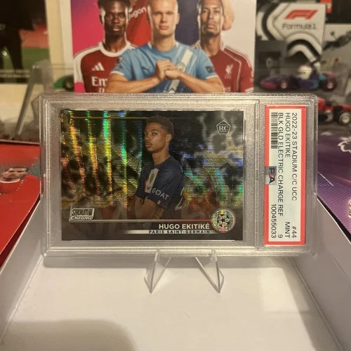 Hugo Ekitike 2022 Topps Stadium Club Chrome Black Gold /35