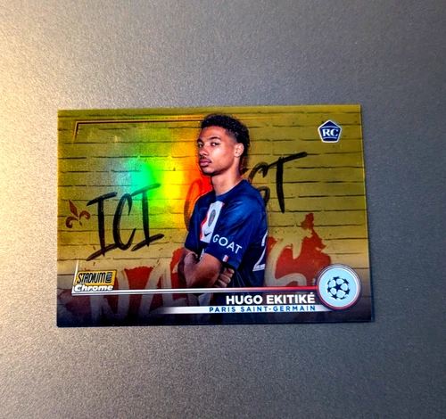 Hugo Ekitike 2022 Topps Stadium Club Cromo UEFA Dorado /50