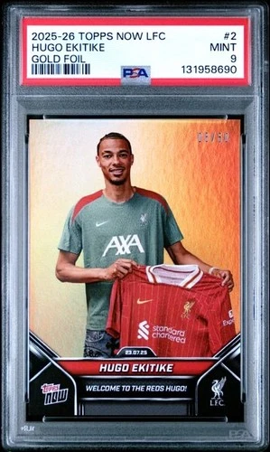 Hugo Ekitike 2025 Topps Now Gold /50