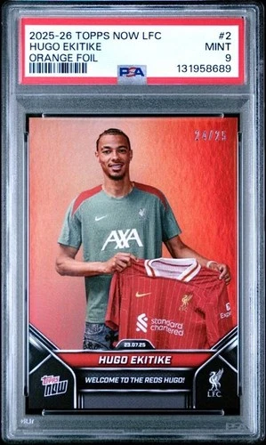 Hugo Ekitike 2025 Topps Now Orange /25