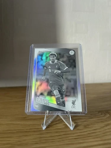 Hugo Ekitike 2025 Topps UCC Flagship Black & White Foil /75