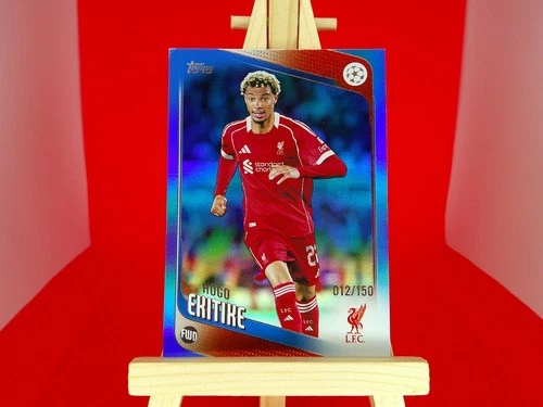 Hugo Ekitike 2025 Topps UCC Flagship Blue Foil /150