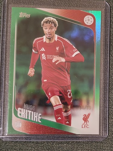 Hugo Ekitike 2025 Topps UCC Flagship Green /99