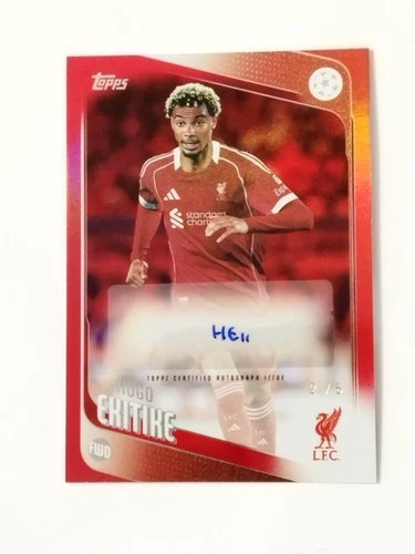 Hugo Ekitike 2025 Topps UCC Flagship Liverpool Colour Match /5