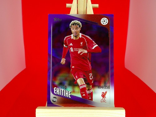 Hugo Ekitike 2025 Topps UCC Flagship Purple Raindrops /250