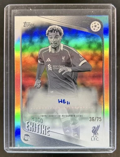 Hugo Ekitike 2025 Topps UEFA Black & White Foil /75