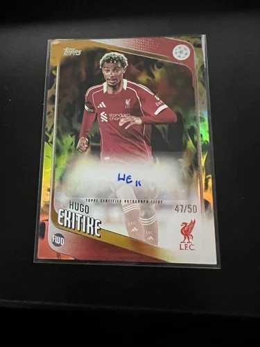 Hugo Ekitike 2025 Topps UEFA Club Competitions Gold Inferno /50