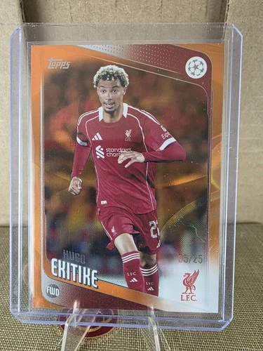 Hugo Ekitike 2025 Topps UEFA Club Competitions Orange /25