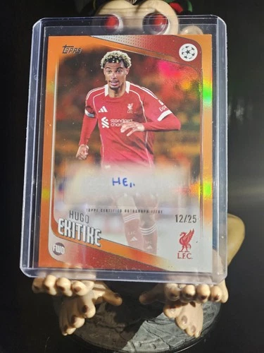 Hugo Ekitike 2025 Topps UEFA Orange Refractor /25