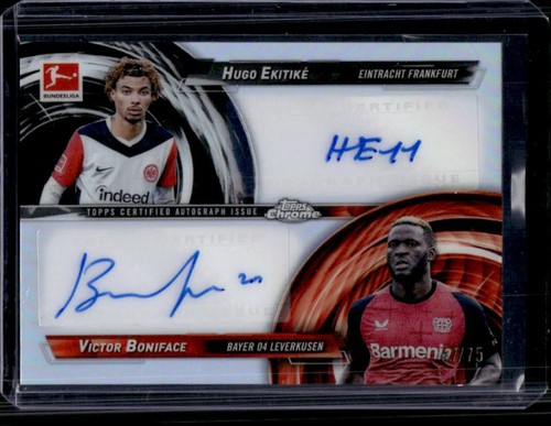 Hugo Ekitike / Victor Boniface 2024 Topps Chrome Bundesliga /75