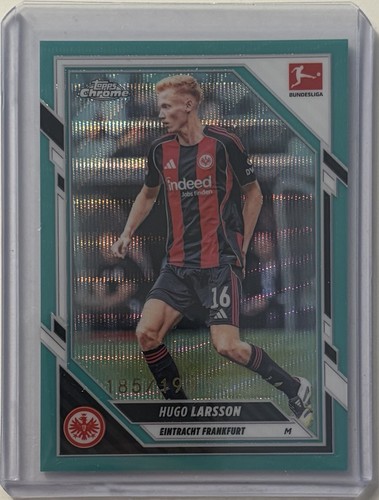 Hugo Larsson 2025 Topps Chrome Aqua Wave /199
