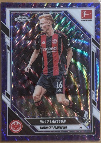 Hugo Larsson 2025 Topps Chrome Blue Wave /75