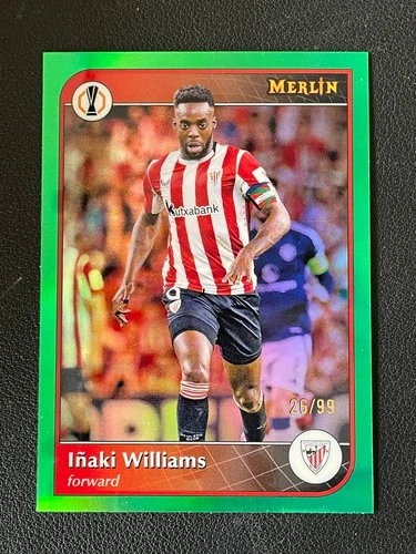 Iñaki Williams 2024 Topps Merlin Chrome Green Refractor /99