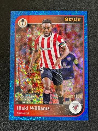 Iñaki Williams 2024 Topps Merlin Chrome UEFA Blue Sparkle /150