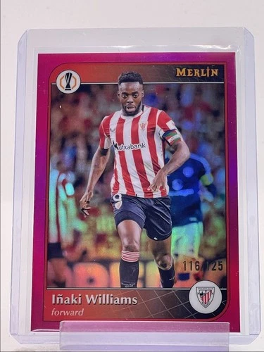 Iñaki Williams 2024 Topps Merlin Chrome UEFA Magenta Refractor /125