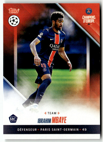 Ibrahim Mbaye 2025 Topps Champions D'Europe