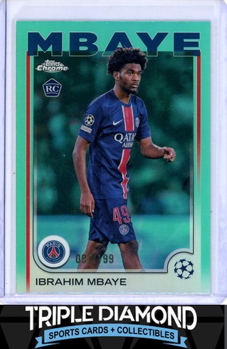 Ibrahim Mbaye 2024 Topps Chrome Aqua Refractor /199