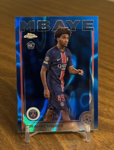 Ibrahim Mbaye 2024 Topps Chrome Blue Lava Refractor /150