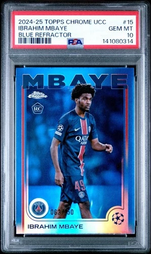 Ibrahim Mbaye 2024 Topps Chrome Blue Refractor /150