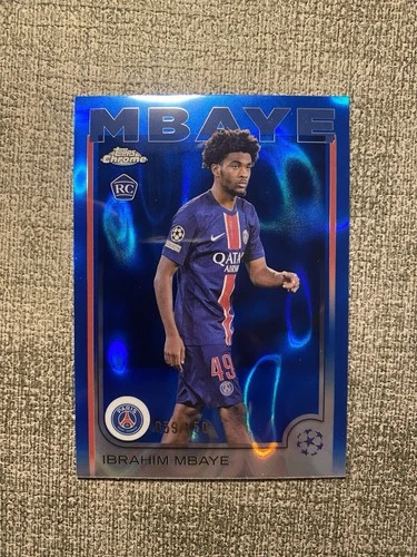 Ibrahim Mbaye 2024 Topps Chrome Blue Refractor /150