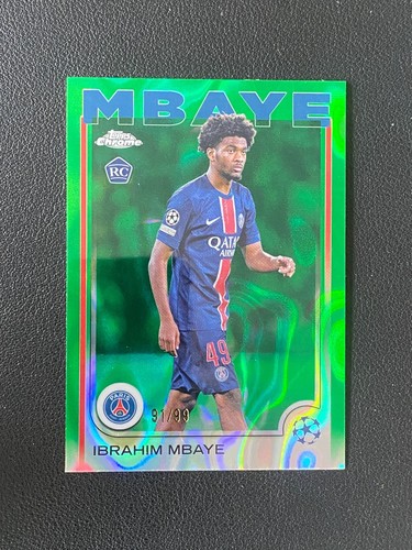 Ibrahim Mbaye 2024 Topps Chrome Green Lava Refractor /99