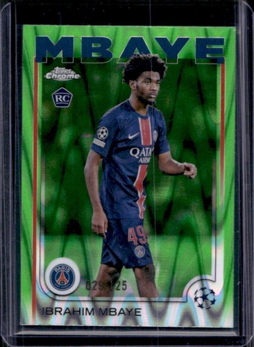 Ibrahim Mbaye 2024 Topps Chrome Green Wave Refractor /125