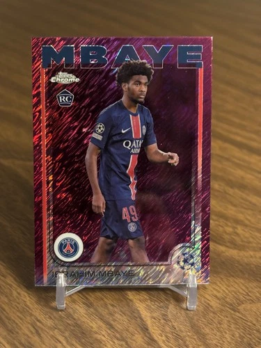 Ibrahim Mbaye 2024 Topps Chrome Magenta Shimmer Refractor