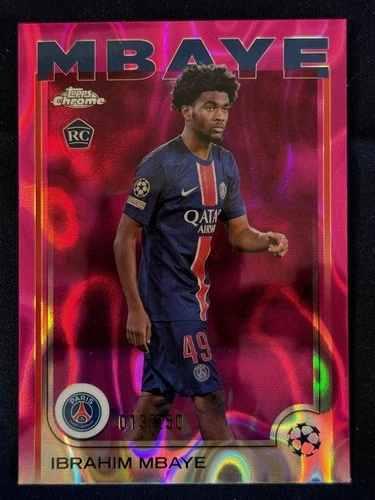 Ibrahim Mbaye 2024 Topps Chrome Pink Lava Refractor /250