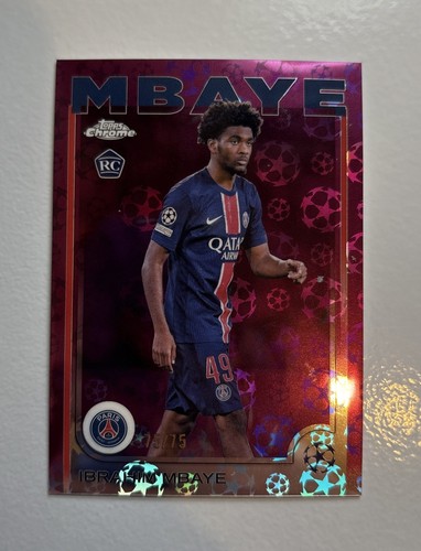 Ibrahim Mbaye 2025 Topps Chrome Pink Logofractor /75