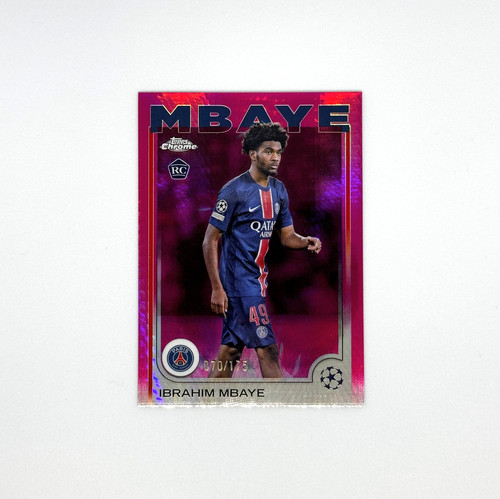Ibrahim Mbaye 2024 Topps Chrome Pink Prism Refractor /175